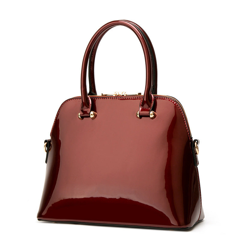 2023 Patent Leather Women's Bag Glossy Handbag Crossbody Bag European and American Fashion Shell Shoulder Women's Bag Guangzhou Wholesale