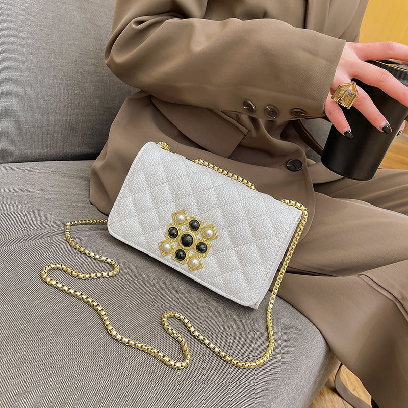 New Trendy Women's Bags 2021 Spring Bags Women's Fashion Shoulder Bags Small Korean Style Diamond Women's Bags Crossbody Bags