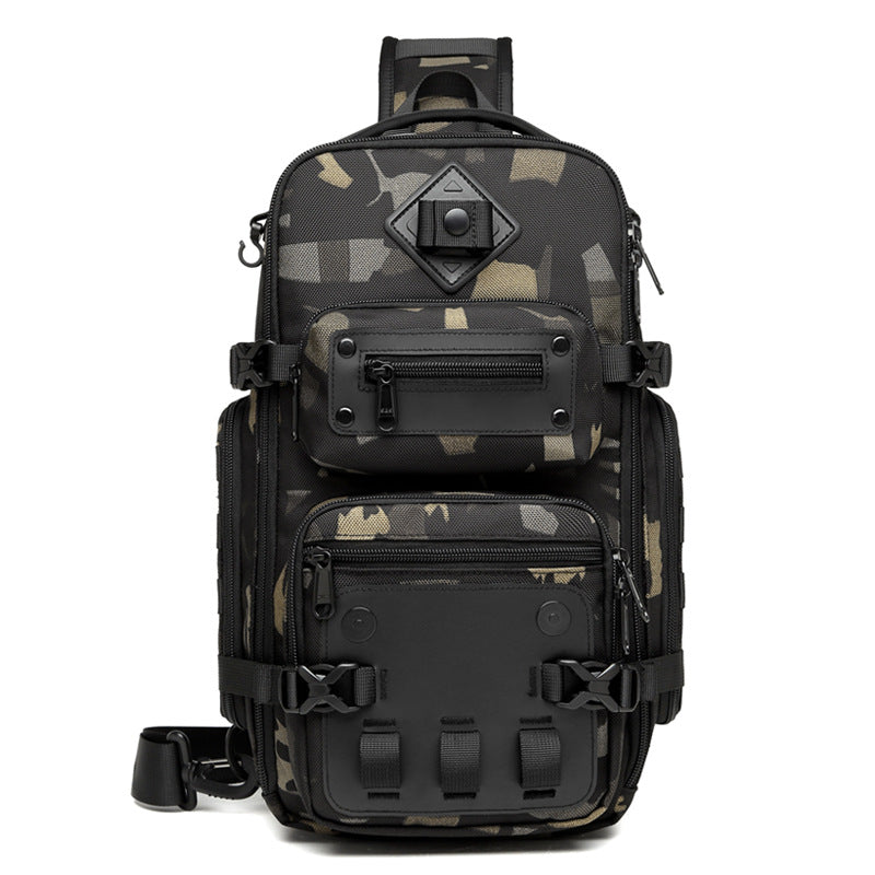 Ozuko tactical chest bag outdoor men's crossbody bag men's large capacity sports men's bag shoulder crossbody bag