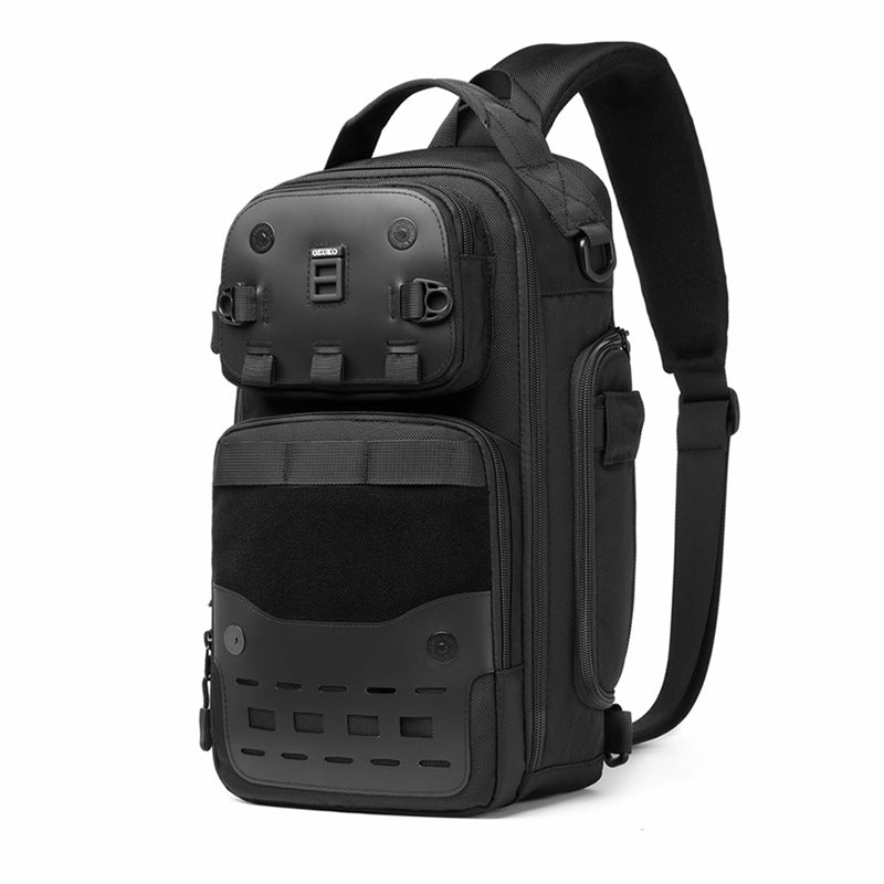 Ozuko new crossbody bag boys sports large capacity chest bag men outdoor waterproof men's shoulder crossbody bag
