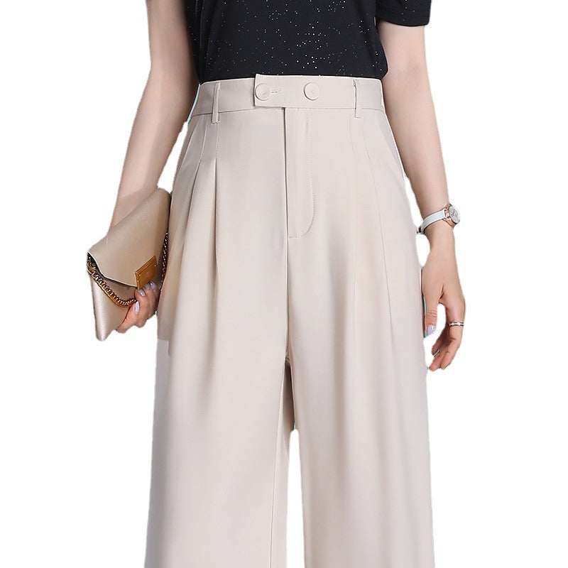 【G3661】Women's trousers with drape feeling