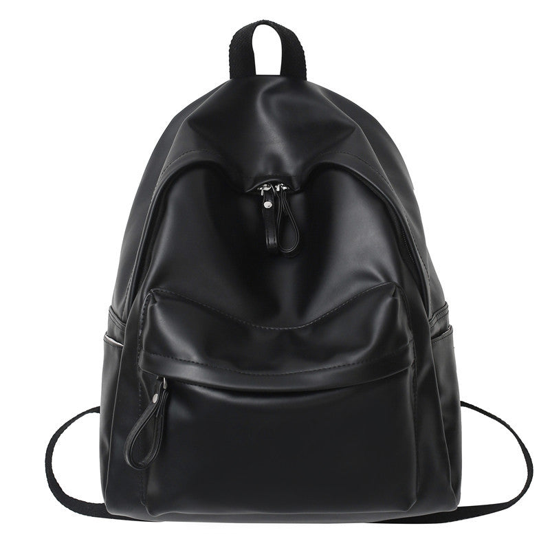Backpack for women, Korean style Harajuku college student schoolbag, junior high school student simple solid color large capacity student backpack