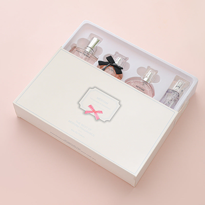 New classic women's four-piece perfume set, reverse Paris long-lasting fragrance, elegant, fresh floral and fruity fragrance
