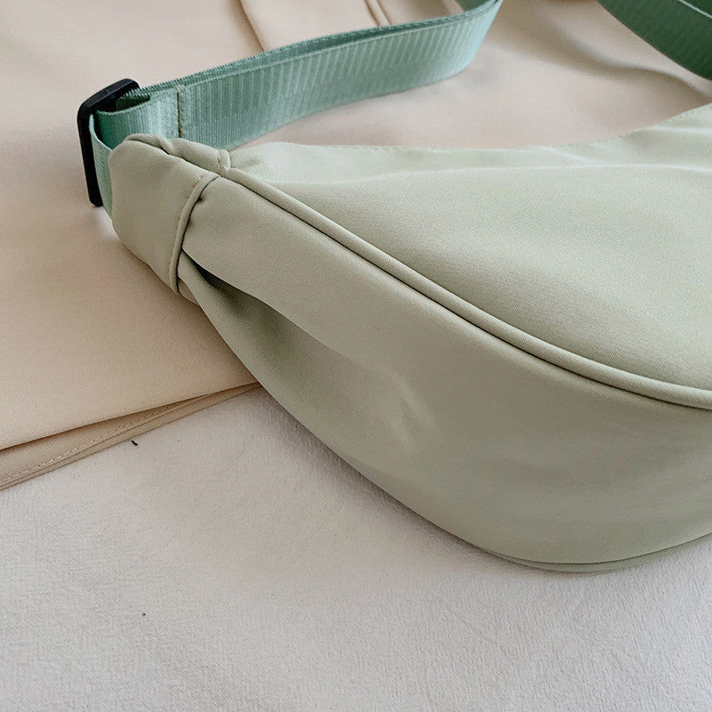 Nylon dumpling bag for women 2021 new trendy Korean version fashionable simple shoulder bag Internet celebrity large capacity crossbody waist bag