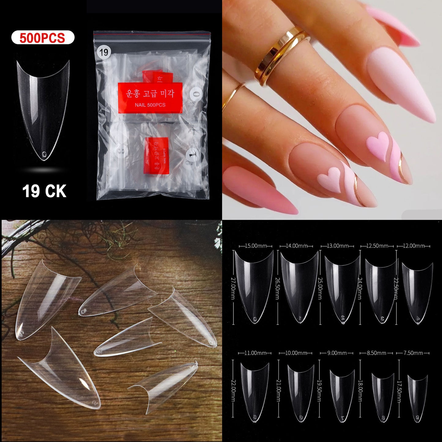 Cross-border nail manicure French style full patch half patch fake nail patch handmade wear manicure factory wholesale