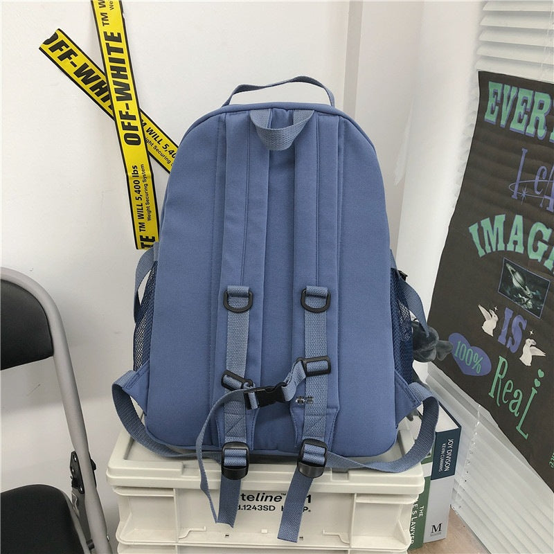 Backpack 2023 new trendy large-capacity schoolbag female Korean version Harajuku ulzzang high school college student ins backpack