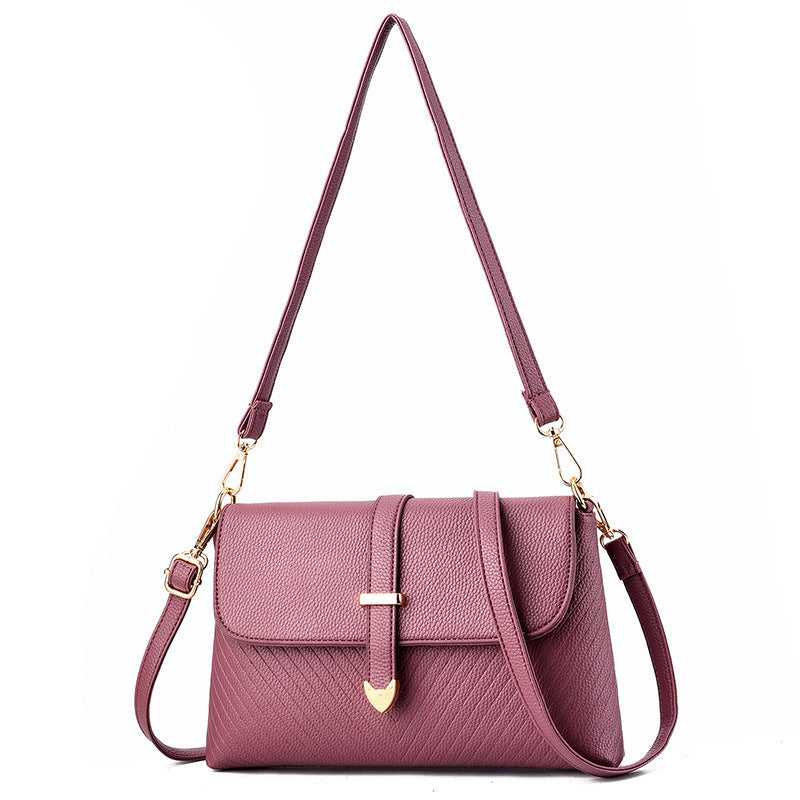 Small bag 2023 new fashion summer middle-aged and elderly mother ladies handbag Korean style soft leather shoulder crossbody bag for women
