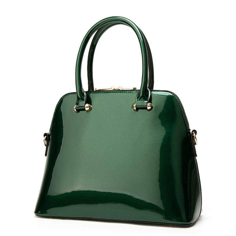 2023 Patent Leather Women's Bag Glossy Handbag Crossbody Bag European and American Fashion Shell Shoulder Women's Bag Guangzhou Wholesale
