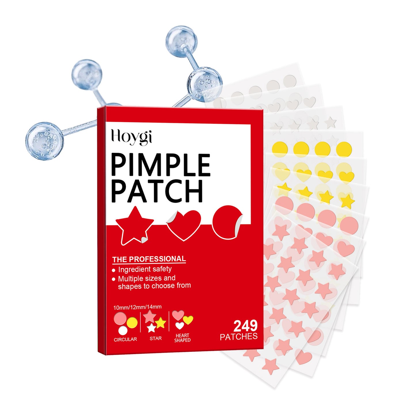 Hoygi facial color acne patch deeply moisturizes, reduces acne, repairs skin barrier, cute pattern