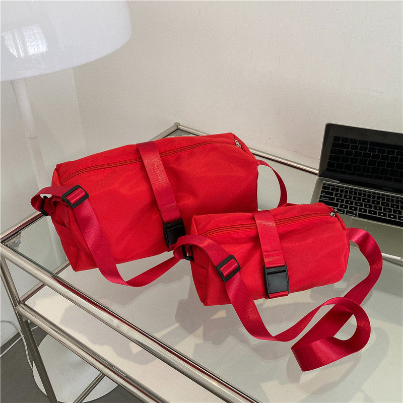Oxford cloth Japanese trendy brand crossbody bag women's shoulder bag Korean version solid color shoulder bag casual back versatile commuter bag