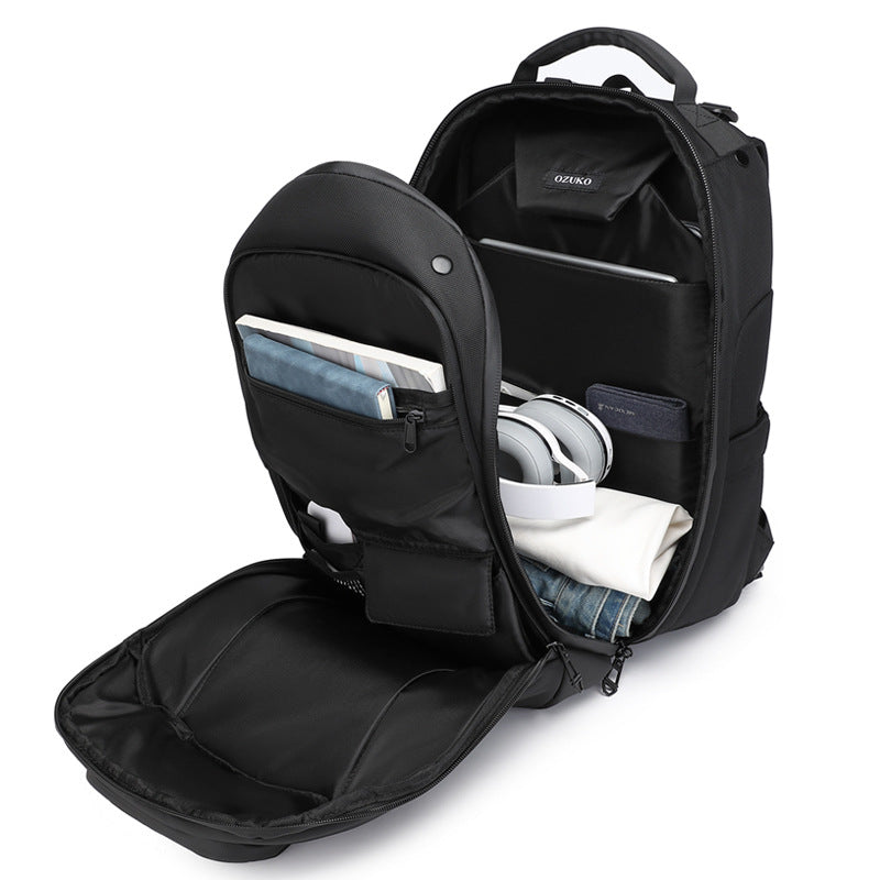 ozuko business backpack men's fashionable travel backpack college student waterproof backpack computer bag