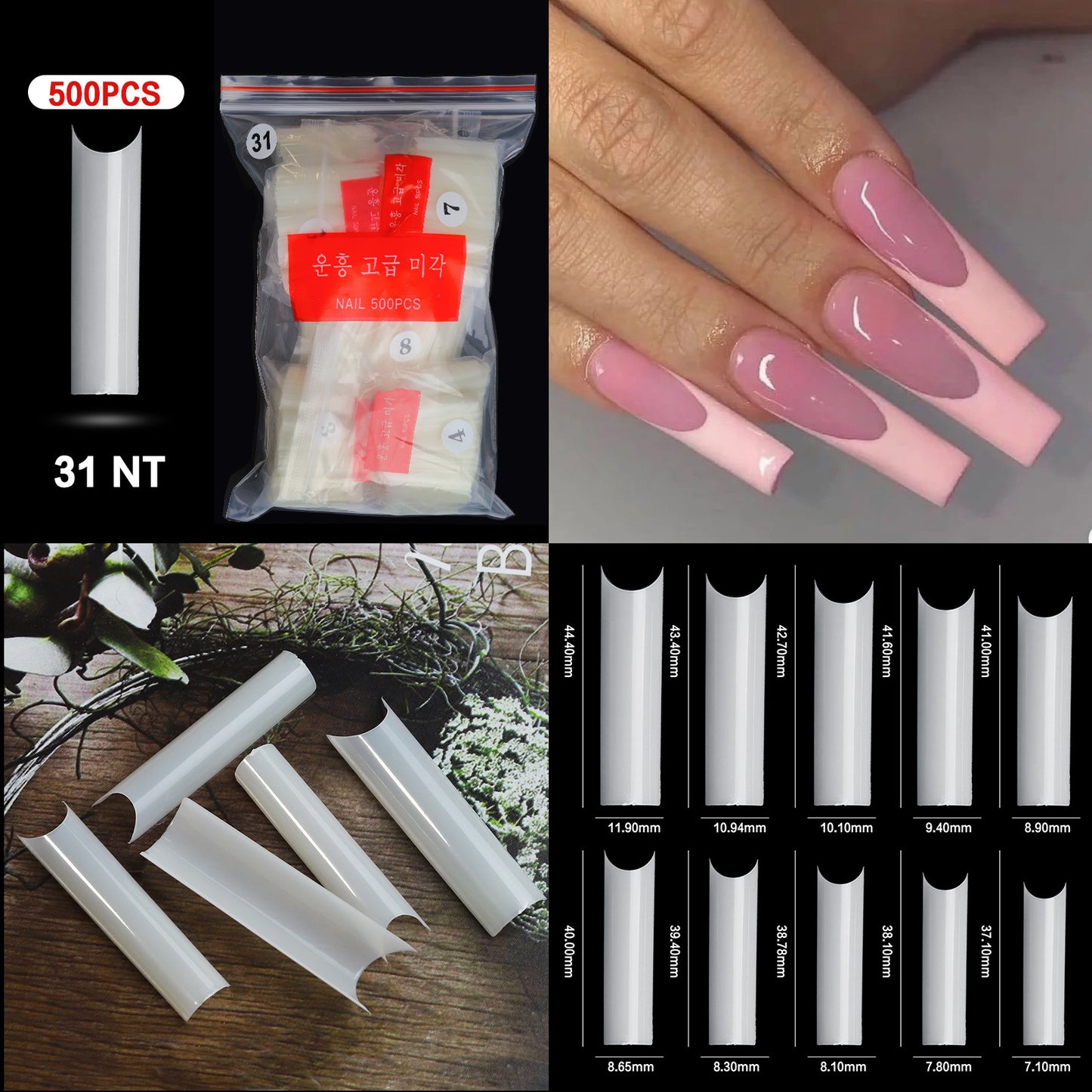 Cross-border nail manicure French style full patch half patch fake nail patch handmade wear manicure factory wholesale