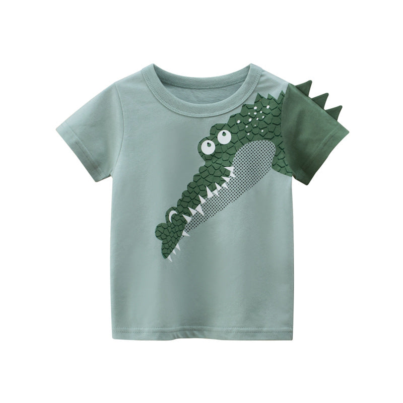 27kids Korean version of children's clothing 2023 summer new wholesale children's short-sleeved t-shirt male baby clothes a consignment sale