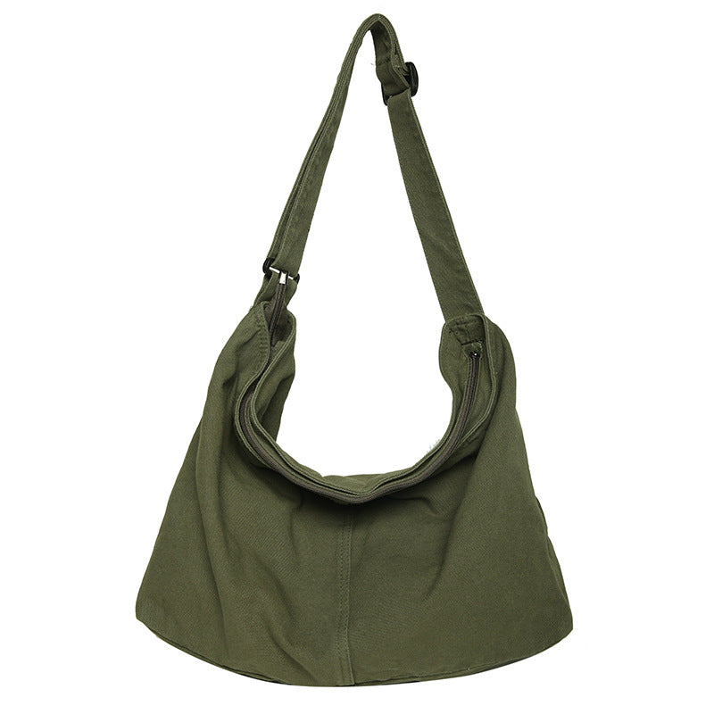 Crossbody bag female college student class bag female dual-use ins style Japanese style large capacity Ruiying canvas bag shoulder bag