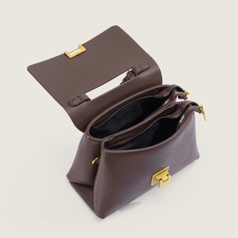 Summer retro small bag women's bag 2023 new crossbody bag simple European and American shoulder bag fashionable texture handbag