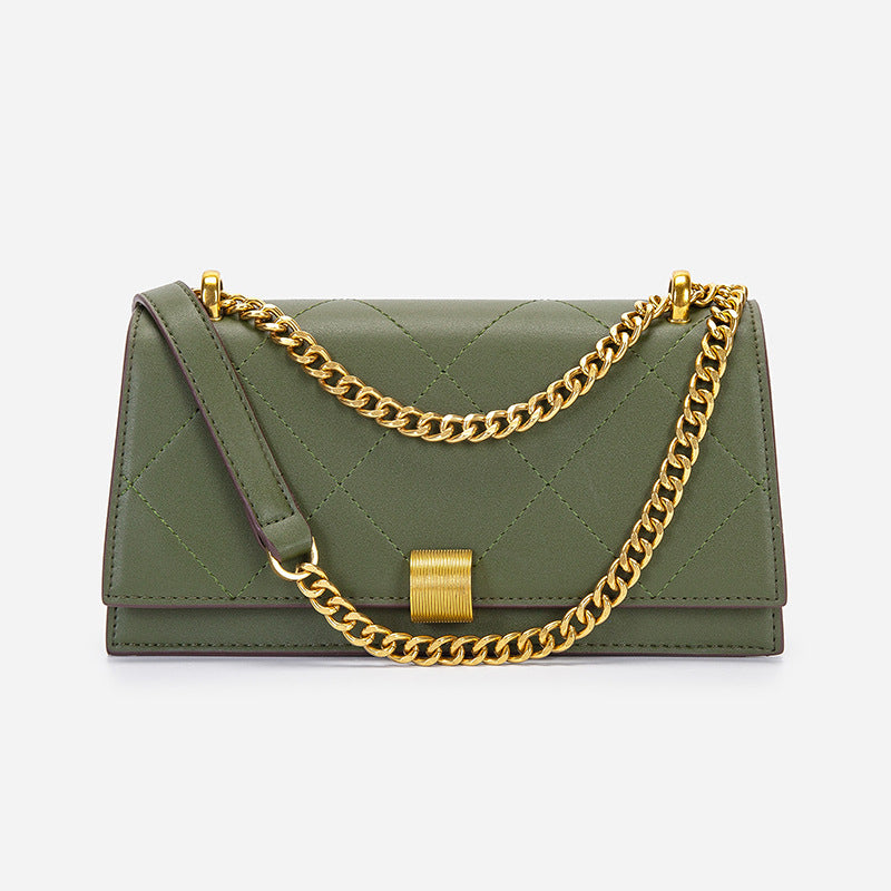 2023 Spring and Summer New Women's Bags Versatile Diamond Chain Bags Niche Solid Color Underarm Small Square Bags Fashion Shoulder Bags