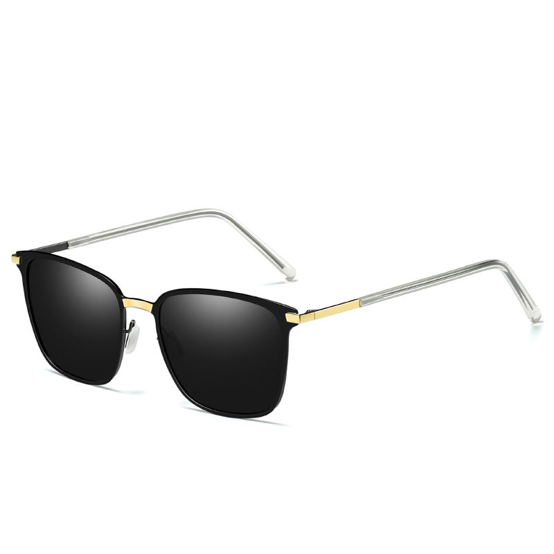 Men's Sunglasses New Arrival Square Frame Polarized Sunglasses P0864 Metal Driver Night Vision Sunglasses
