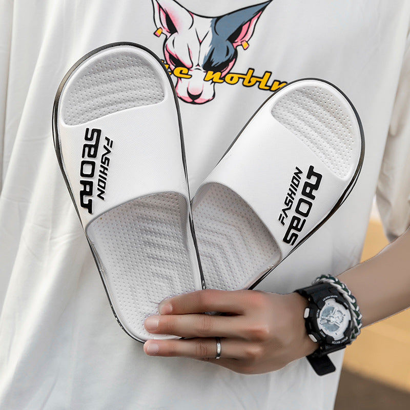New style sandals and slippers men's summer outer wear soft non-slip home indoor leisure bathroom bath student sandals and slippers