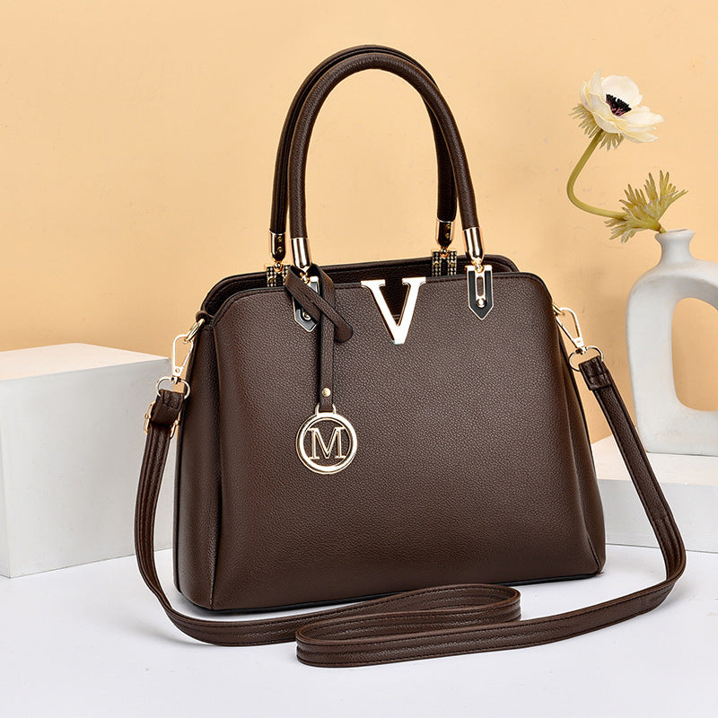 Bags, women's bags, one-piece drop shipping, winter large-capacity mother's handbag, temperament shoulder bag, crossbody bag, trendy and versatile