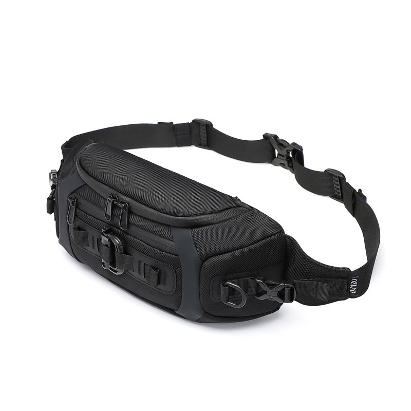 Ozuko sports mobile phone waist bag men's multi-functional chest bag tactical trendy brand men's small chest bag chest bag