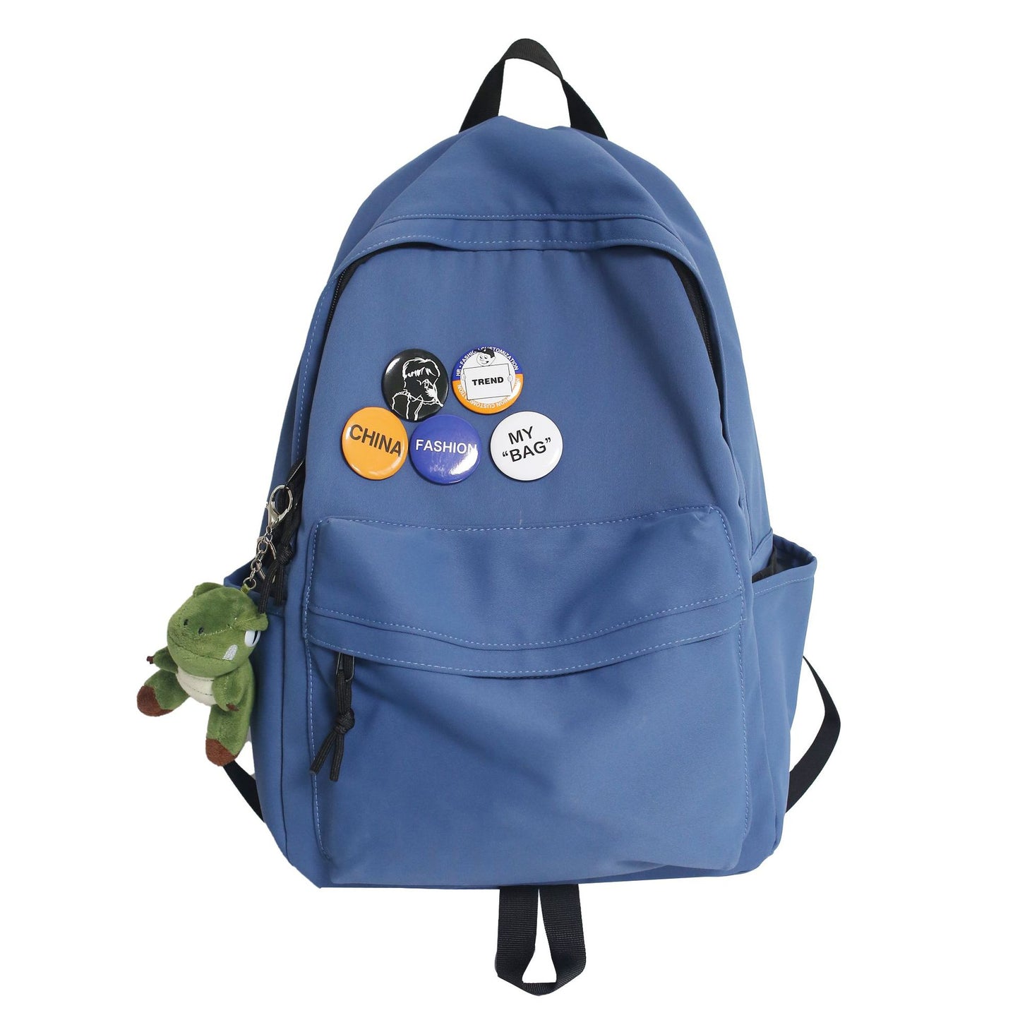 2023 new Korean version Harajuku ulzzang middle school student schoolbag simple large capacity Japanese solid color campus backpack