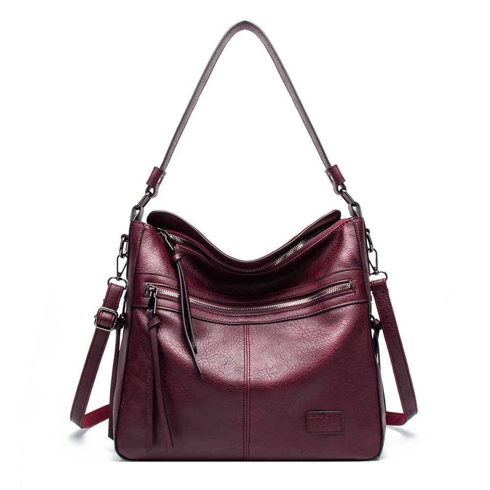 Cross-border bags, women's large-capacity tote bags, European and American simple portable shoulder bags, fashionable cross-body large bags, one-piece drop shipping