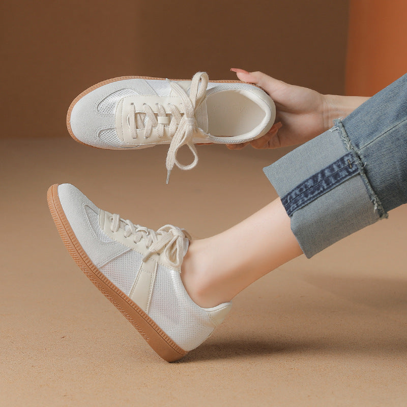 Grape mother Suyin Yinde training shoes women's net shoes breathable Forrest Gump shoes little boy inner thickened casual white shoes
