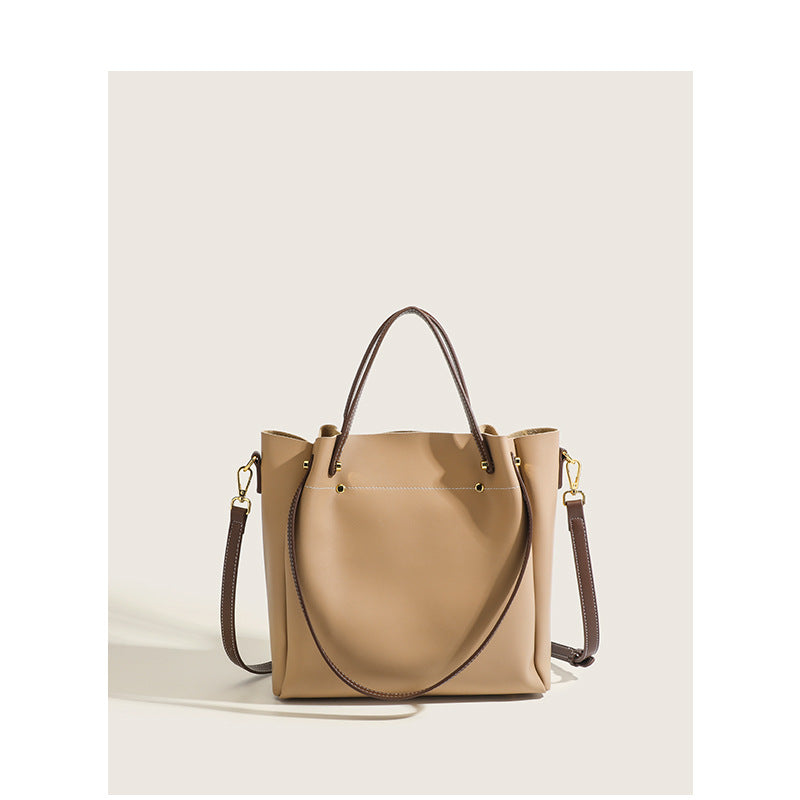 Women's Bags 2023 New Trendy Large Capacity Bucket Bag Women's Shoulder Crossbody Bag Fashionable and Versatile Contrast Color Handbag