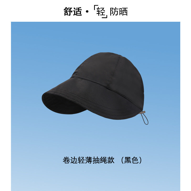 防晒帽速干夏季遮阳小众渔夫帽女时尚防紫外线太阳帽子