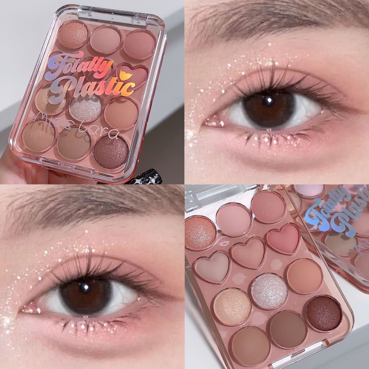 Makeup miss lara little love twelve color eye shadow palette pearlescent matte daily easy to carry solid powder factory