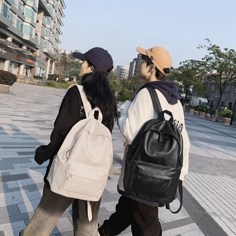 Simple trendy brand large capacity dark style backpack 2023 new men's street workwear college student bag backpack