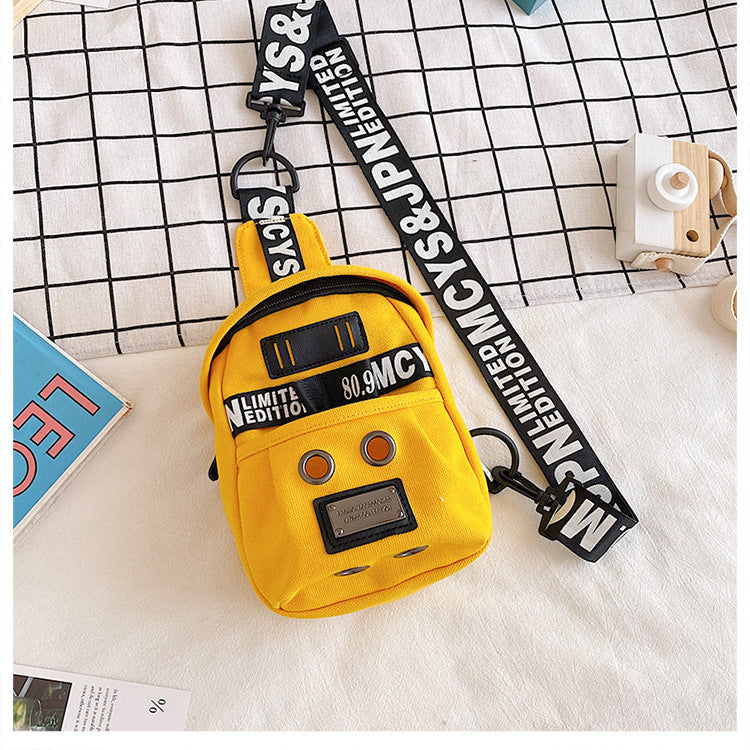 Cute little bag for women 2020 new style Internet celebrity versatile canvas crossbody chest bag ins trendy cool female student shoulder bag