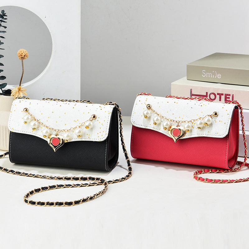Bags for women, new foreign trade single shoulder small square bag, trendy Korean style student bag, fashionable and versatile crossbody ladies chain bag