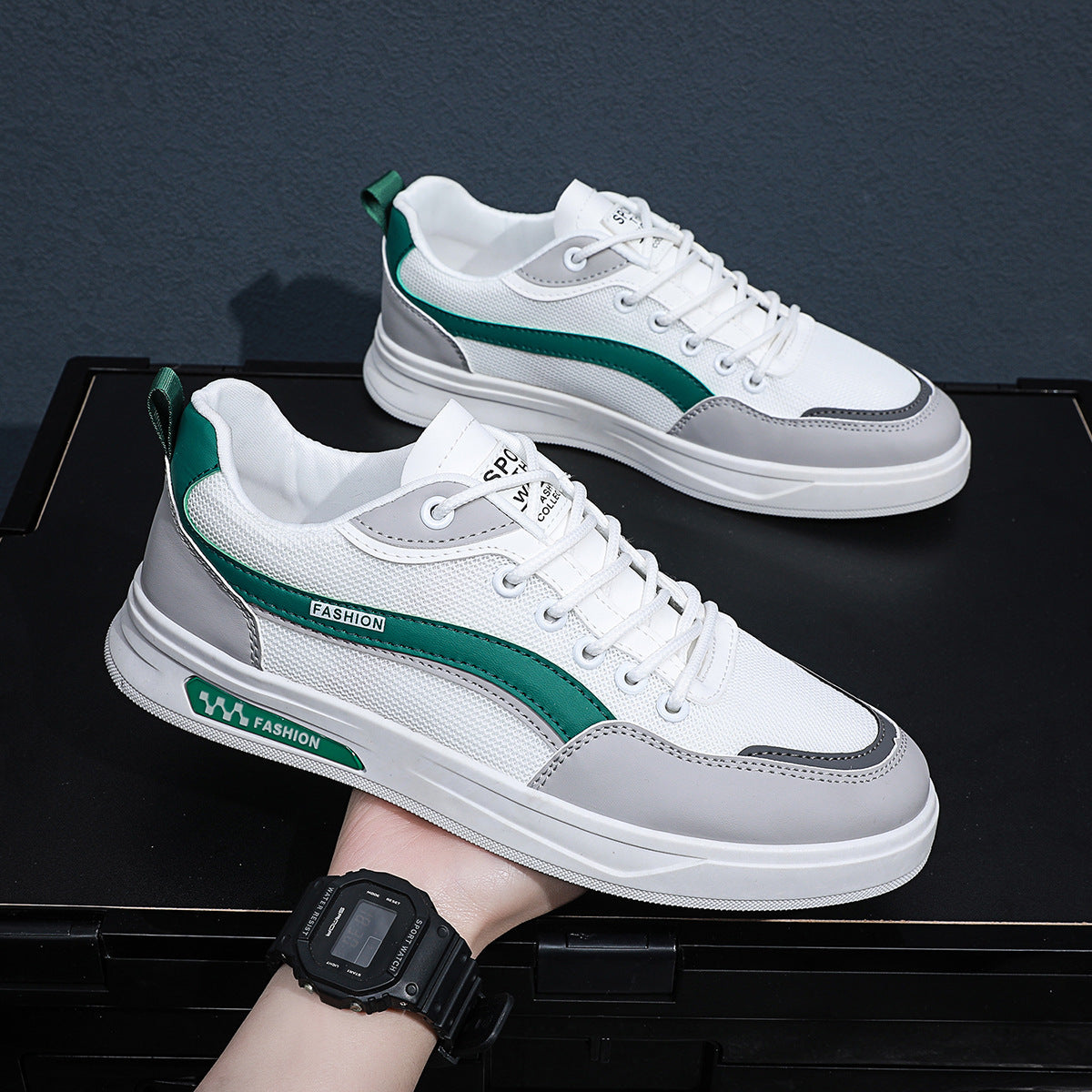 Men's shoes 2023 new summer all-match casual running sneakers men's high-end melting thick-soled daddy trendy shoes