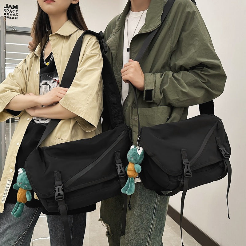 Hip-hop fashion brand men's workwear bag single shoulder large capacity crossbody bag student Ruiying trendy shoulder bag female postman functional bag