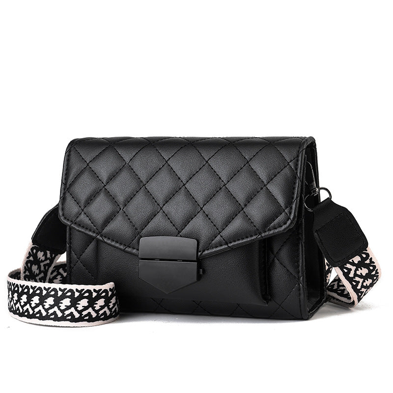 Bags for women 2021 new versatile crossbody bag rhombus embroidery fashion shoulder bag Korean version female mobile phone bag coin purse