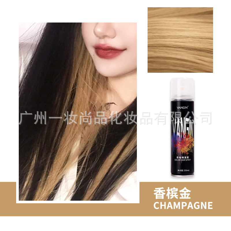 Factory direct sales disposable hair dye spray dye cream spray hair spray artifact pen black washable