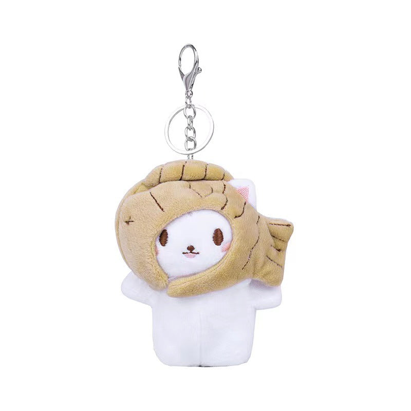 Cartoon plush toy bag pendant wholesale cute blush bear small pendant backpack keychain street stall supply