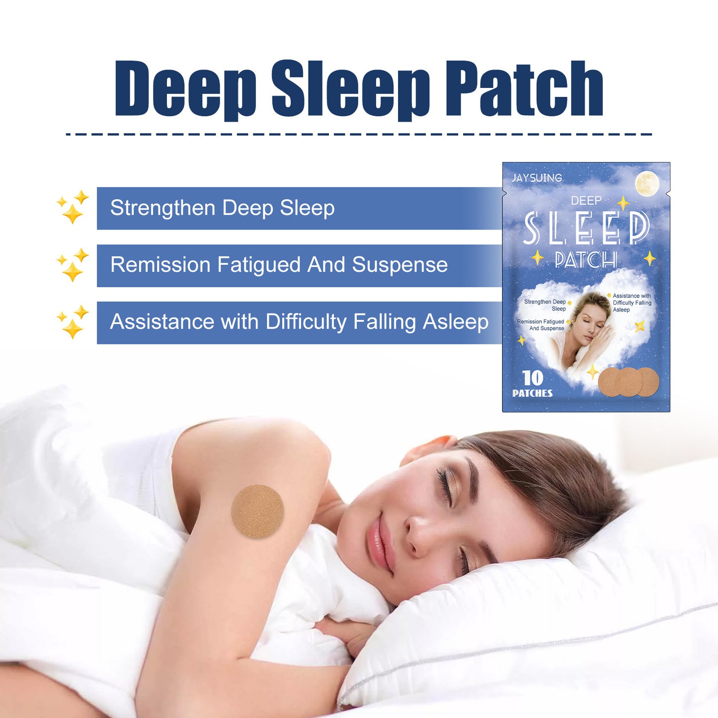 Jaysuing sleep patch relaxes body and mind, relieves body stress, sleeps peacefully, cares sleep aid patch