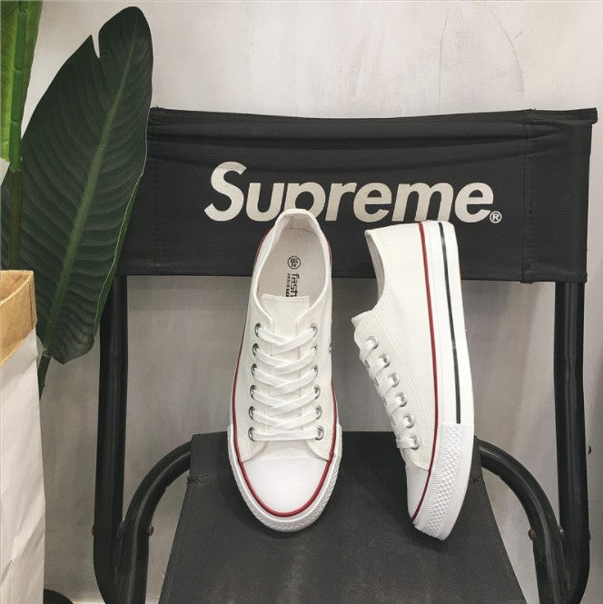 Couple classic canvas shoes men and women secondary vulcanized rubber shoes round toe wear-resistant students non-slip basic models B203