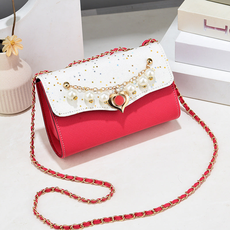 Bags for women, new foreign trade single shoulder small square bag, trendy Korean style student bag, fashionable and versatile crossbody ladies chain bag