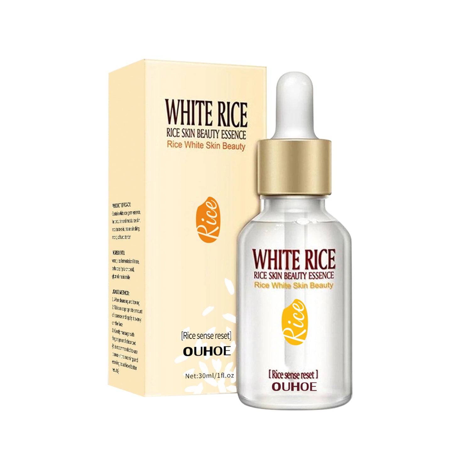 OUHOE Rice Anti-Wrinkle Essence Firming Facial Skin Anti-Aging Repair Fading Spots and Wrinkles Skin Care Solution