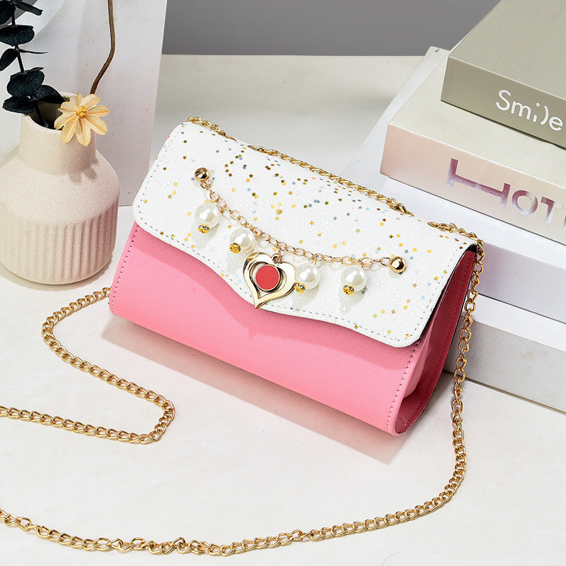 Bags for women, new foreign trade single shoulder small square bag, trendy Korean style student bag, fashionable and versatile crossbody ladies chain bag
