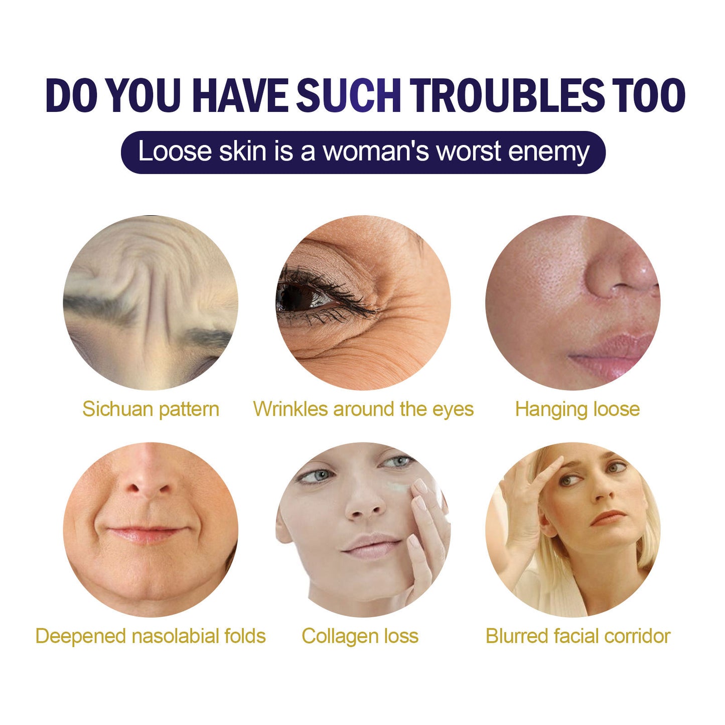 OUHOE anti-aging facial essence tightens wrinkles and moisturizes facial skin, moisturizes, anti-wrinkles and rejuvenates the skin