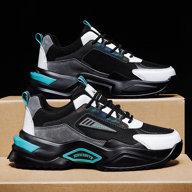 Spring men's shoes new sports and leisure shoes men's breathable Korean version trendy all-match mesh shoes male students trendy shoes