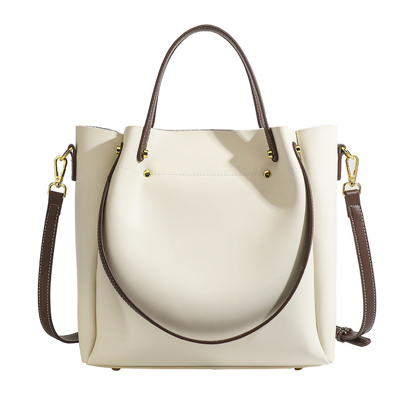 Women's Bags 2023 New Trendy Large Capacity Bucket Bag Women's Shoulder Crossbody Bag Fashionable and Versatile Contrast Color Handbag