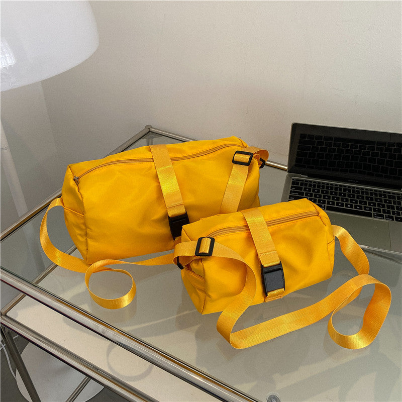 Oxford cloth Japanese trendy brand crossbody bag women's shoulder bag Korean version solid color shoulder bag casual back versatile commuter bag