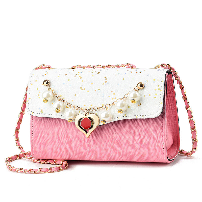 Bags for women, new foreign trade single shoulder small square bag, trendy Korean style student bag, fashionable and versatile crossbody ladies chain bag
