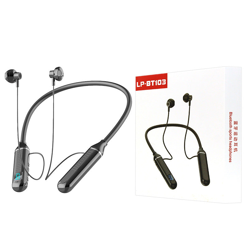 Baitong Bluetooth 5.2 binaural hanging neck subwoofer sports earphones in-ear wireless stereo sports running earphones