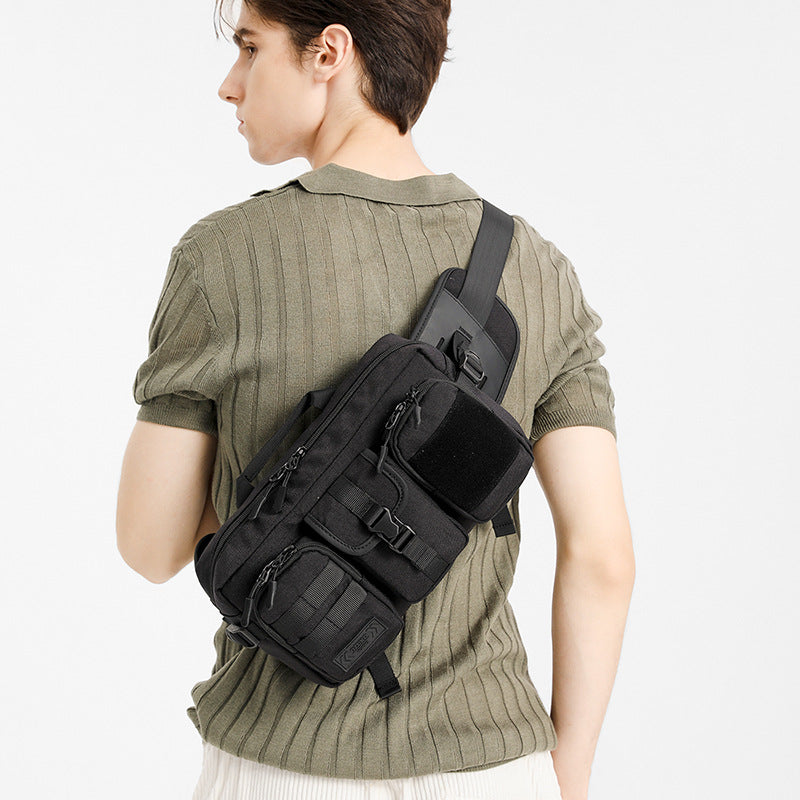 ozuko men's tactical waist bag outdoor waterproof men's bag crossbody bag sports waist bag multi-functional large capacity waist bag